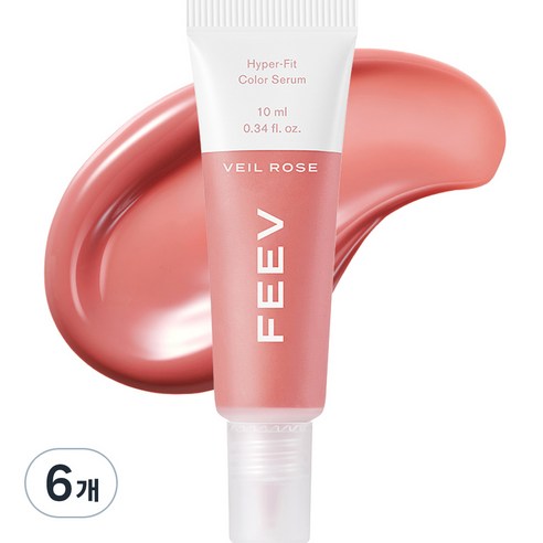 피브 하이퍼 핏 컬러세럼 미니 블러셔 10ml, 베일로즈, 6개