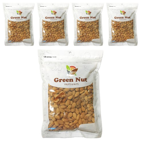 그린너트 생 아몬드, 500g, 5개