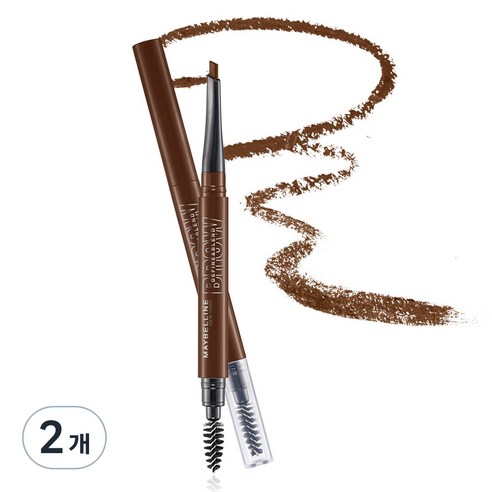 메이블린 디파인 앤 블렌드 브로우 펜슬 0.16g, 내추럴 브라운, 2개