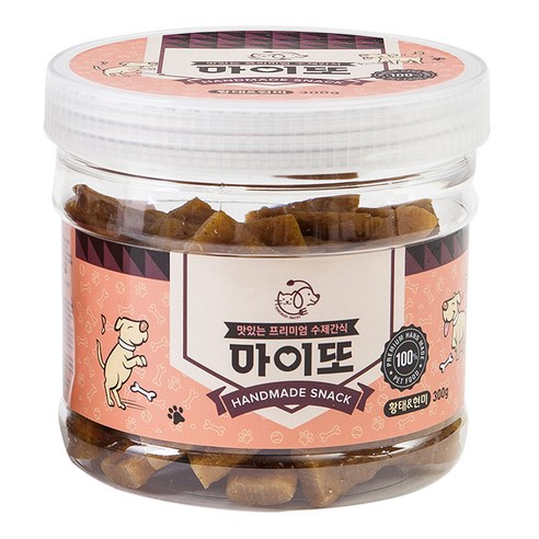 마이또 강아지 수제간식 대용량 300g, 황태 + 현미 혼합맛, 1개