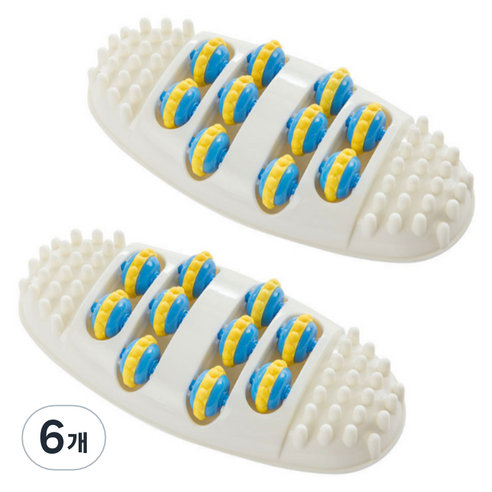 발 마사지 롤러형, 화이트, 6개