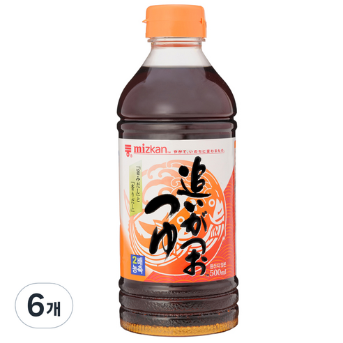 미즈칸 농축 쯔유, 500ml × 6개, 500ml, 6개
