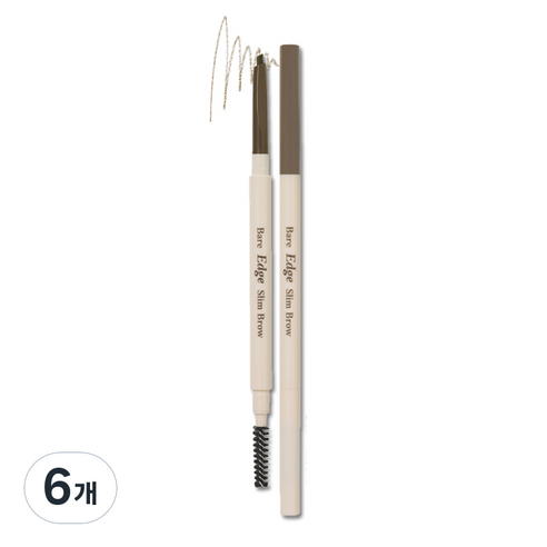 에뛰드 베어 엣지 슬림 브로우 0.1g, 04 라이트브라운, 6개