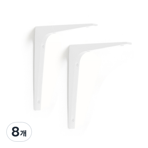하라데코 플라스틱 벽선반 받침대, 아이보리, 8개