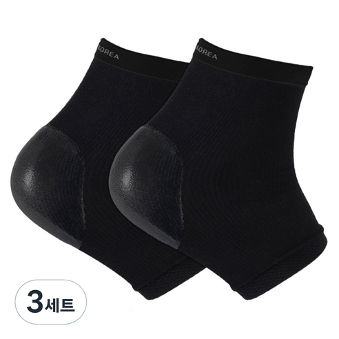 코지라벨 실리콘 뒤꿈치 패드 블랙, 2개입, 3세트