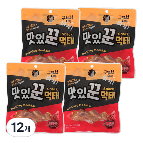 강고집 맛있꾼 먹태 불닭맛, 30g, 12개