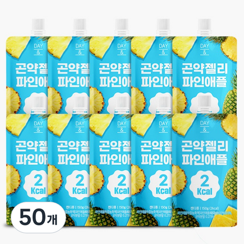 데이앤 곤약젤리 파인애플 2칼로리, 150g, 50개