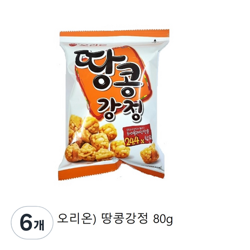 오리온 땅콩강정 80g, 6개