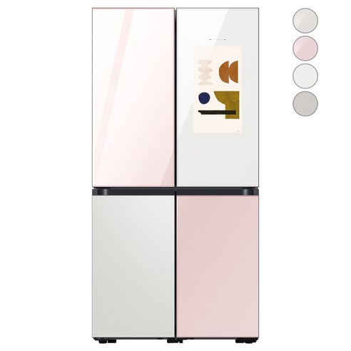 [색상선택형] 삼성전자 비스포크 패밀리허브 4도어 냉장고 RF85A95H2APW 854L 방문설치