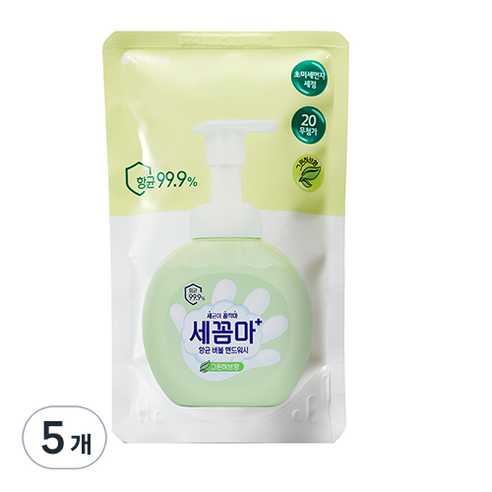 온더바디 세꼼마 버블 항균 핸드워시 그린허브향 200ml (리필), 10개