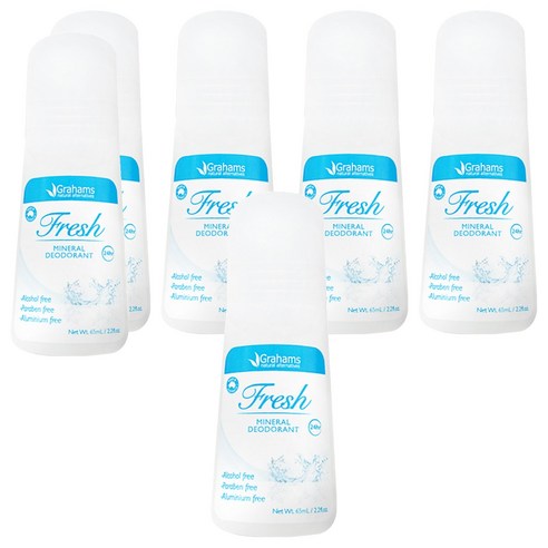그라함스 그라함스 내추럴 미네랄 데오드란트 프레쉬, 6개, 65ml