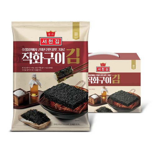 왕가김 서천 직화구이 전장김, 10개, 25g