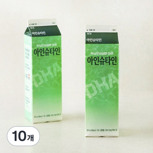 남양유업 아인슈타인 무항생제 인증 우유, 900ml, 10개