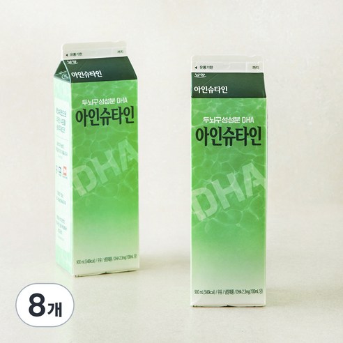 남양유업 아인슈타인 무항생제 인증 우유, 900ml, 8개