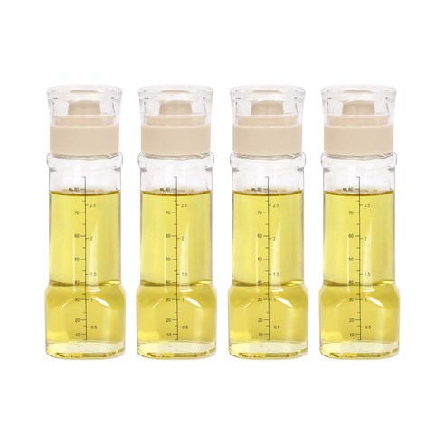 키텐실 시노글라스 미니 오일병 100ml, 베이지, 4개