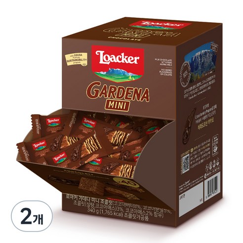 로아커 가데나 디스펜서 초콜릿, 340g, 2개