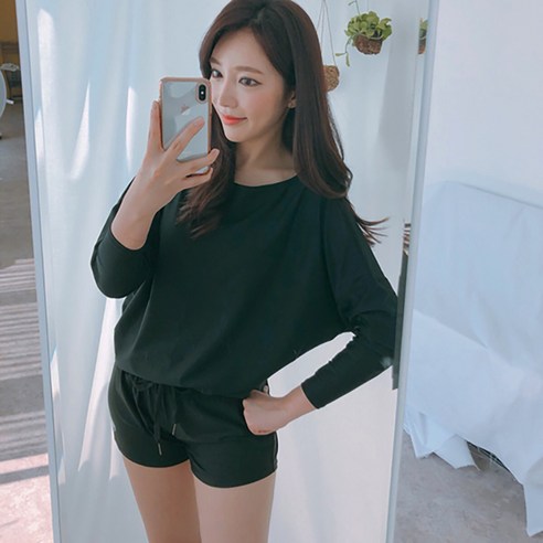 서울물산 여성용 가오리핏 래쉬가드 상하의 세트