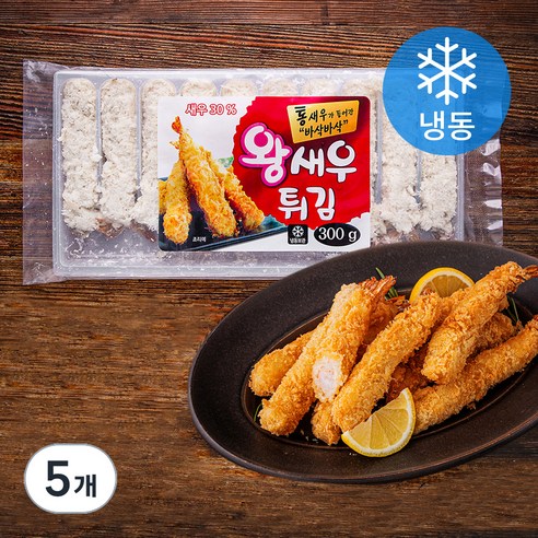 천일식품 왕새우튀김 (냉동), 300g, 5개