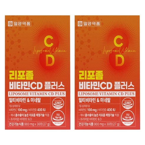 일양약품 리포좀 비타민 C D 플러스 멀티비타민 미네랄, 2개, 30정
