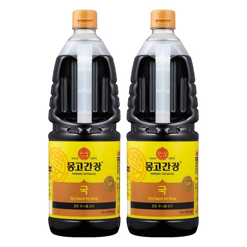 몽고간장 국간장, 1.8L, 2개