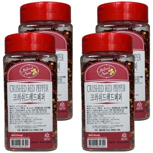 내츄럴스파이스 크러쉬드 레드페퍼, 150g, 4개