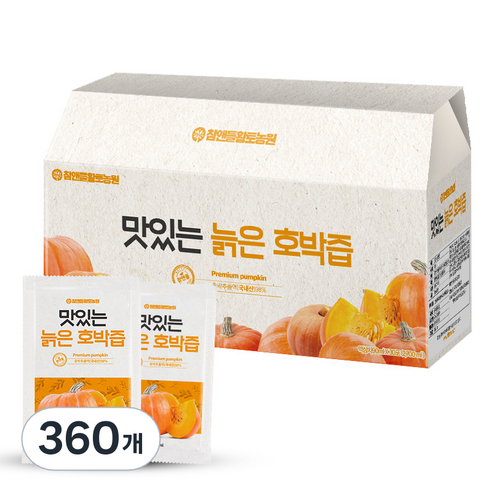 참앤들황토농원 맛있는 늙은 호박즙, 90ml, 360개