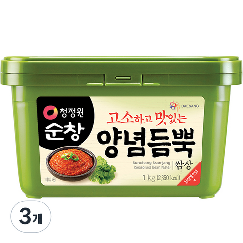 청정원 순창 양념듬뿍 쌈장, 1kg, 3개