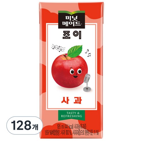 미닛메이드 조이 애플, 128개, 195ml