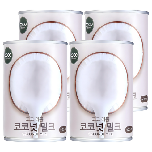 코코리듬 코코넛 밀크, 4개, 400ml