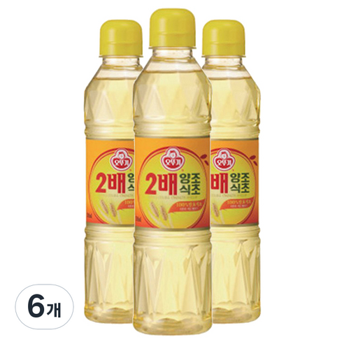 오뚜기 탑티어 발효 세척 2배양조식초 소스 조미료 장아찌 900ML, 1세트