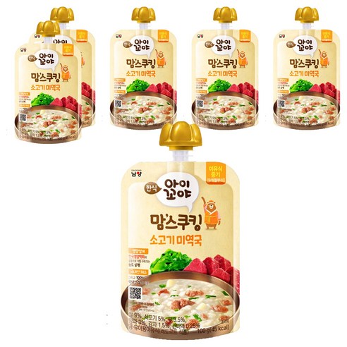 아이꼬야 유아용 맘스쿠킹 이유식 9개월부터, 100g, 6개, 소고기미역국