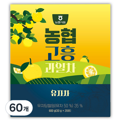 농협식품 고흥 과일 유자차, 30g, 60개