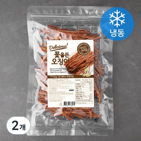 해맑은푸드 꽃을 든 오징어 (냉동), 150g, 2개