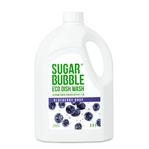 슈가버블 친환경 주방세제 블루베리 드롭, 2.5L, 1개