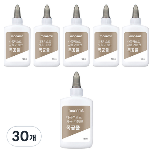 모나미 다목적으로 사용 가능한 목공풀, 120ml, 30개