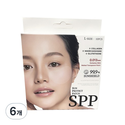 SPP 무광 투명썬패치 10p, 6개