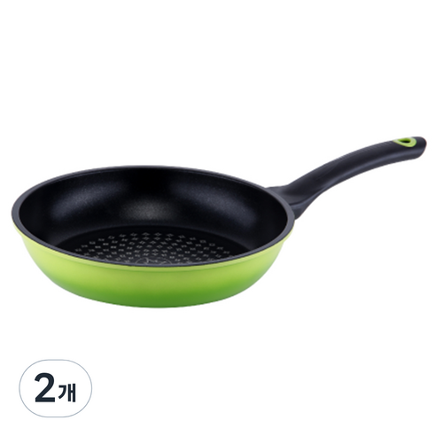 키친플라워 인덕션 프라이팬 그린, 26cm, 2개