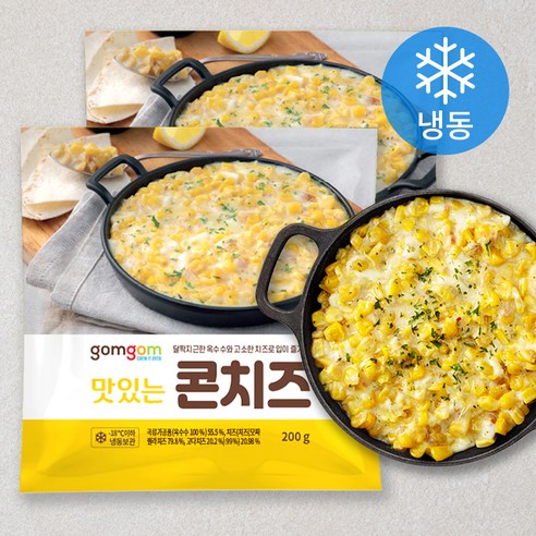 곰곰 맛있는 콘치즈 (냉동), 200g, 2개입