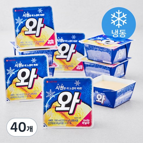 롯데 와 바닐라, 190ml, 1개입, 40개
