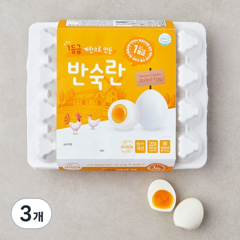 양지뜨레 1등급 계란으로 만든 반숙란, 20구, 3개