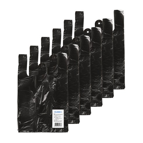 크린아이 검정 손잡이 비닐봉투 2호 600p, 8L, 1세트
