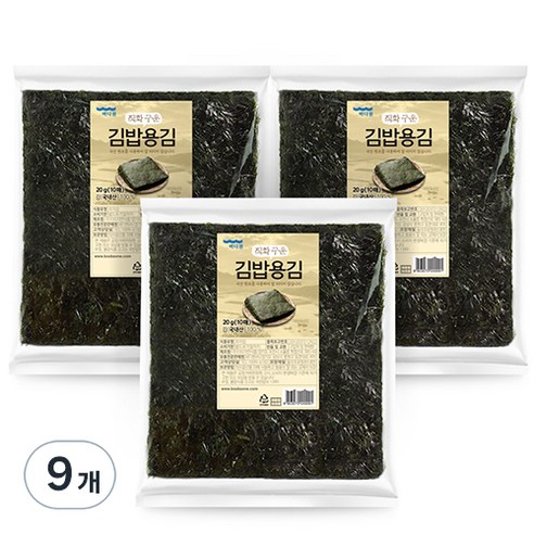 바다원 직화 구운 김밥용김 10p, 20g, 9개
