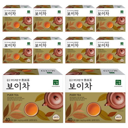 다농원 보이차, 0.6g, 40개입, 10개