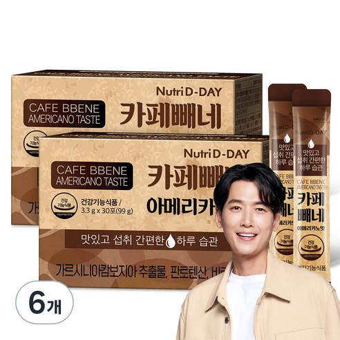 뉴트리디데이 카페빼네 아메리카노맛, 99g, 6개