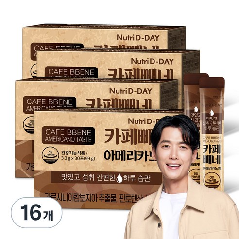 뉴트리디데이 카페빼네 아메리카노맛, 99g, 16개