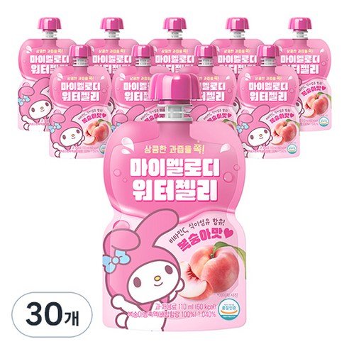 아텍스 마이멜로디 워터젤리, 110ml, 30개, 복숭아맛