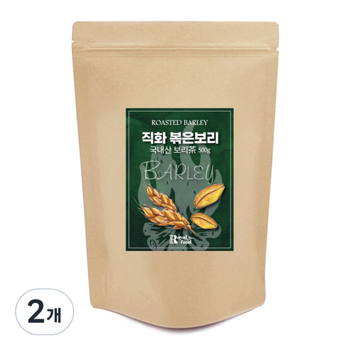 로얄푸드 직화볶음 아기 보리차, 500g, 2개