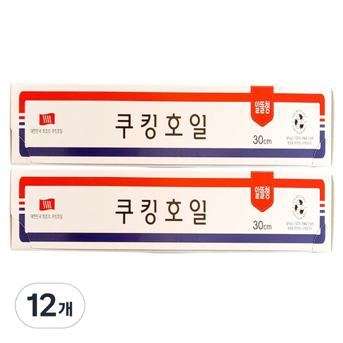 삼아삭스호일 알뜰형 쿠킹호일 30cm x 13m, 12개