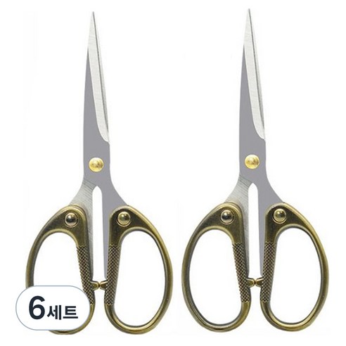 마다꾸미 다용도 스테인리스 가위, 청동(가위), 6세트