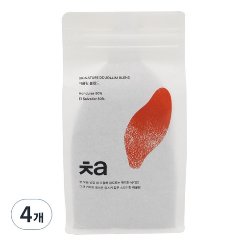 카페차 떠올림 블렌드 원두, 200g, 4개, 홀빈(분쇄안함)